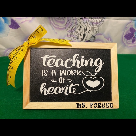 Personalized Teacher Chalkboard|Made to order|Pm me if you have any questions - Picture 5 of 9